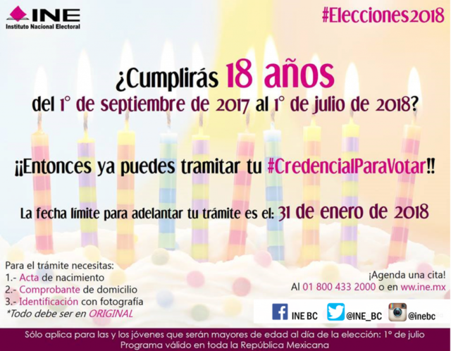 Vence el plazo para tramitar la credencial para votar