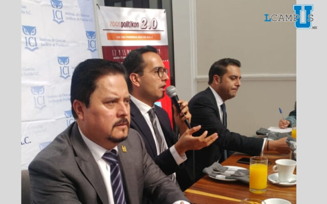 Analizarán los 100 días de gobierno de AMLO en el Instituto de Ciencias Jurídicas de Puebla.