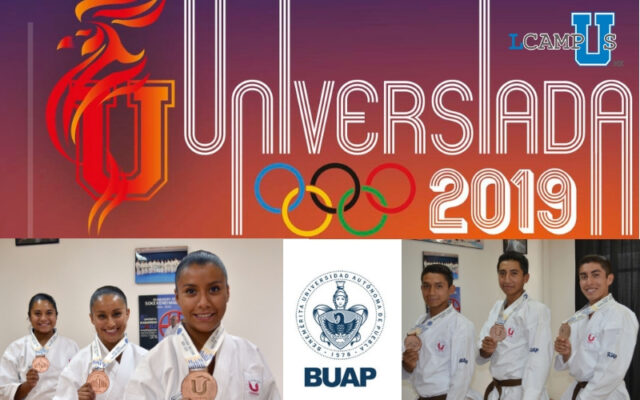 Equipos femenil y varonil de karate de la BUAP ganan medalla de bronce en Universiada Nacional 2019