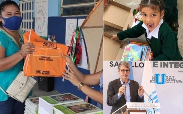 La Agencia de la ONU para los Refugiados (ACNUR) Reparte 80 Mil Paquetes De Útiles Escolares