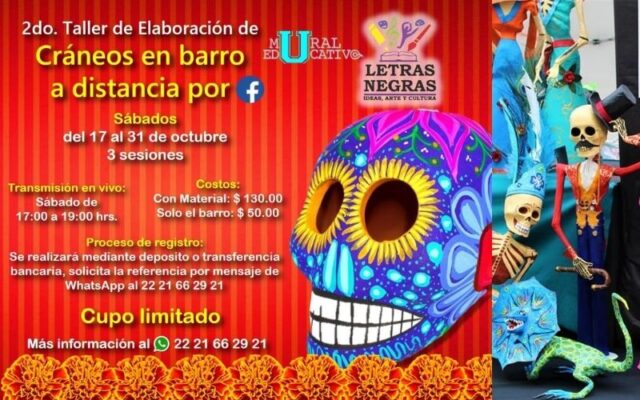 Arte y Cultura te invitan a participar en el taller de elaboración de Cartonería y de cráneos