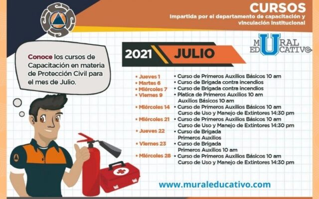 Invita Protección Civil Municipal a cursos de capacitación