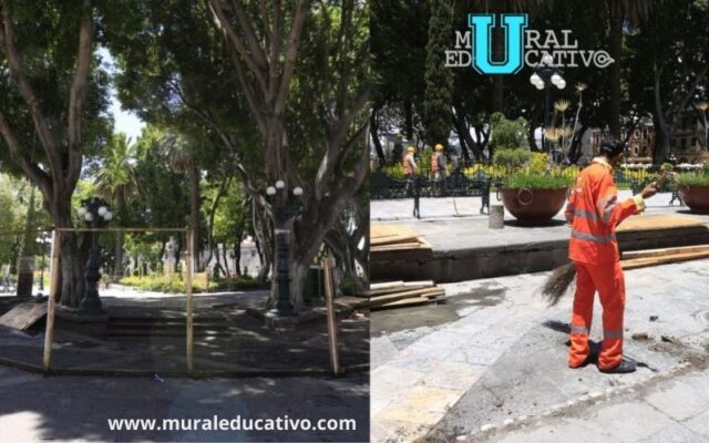 Retira SEDATU tapiales del Zócalo capitalino