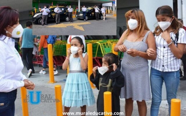 Encabeza Erika Díaz Jornada de entrega de cubrebocas en el sitio de La Margarita