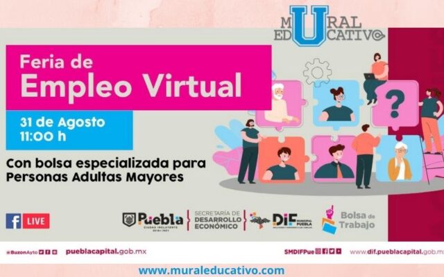 Anuncia Ayuntamiento de Puebla Feria de Empleo Virtual para personas adultas mayores