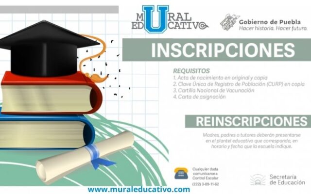 SEP Inicia inscripción y reinscripción, de manera presencial, en Puebla.