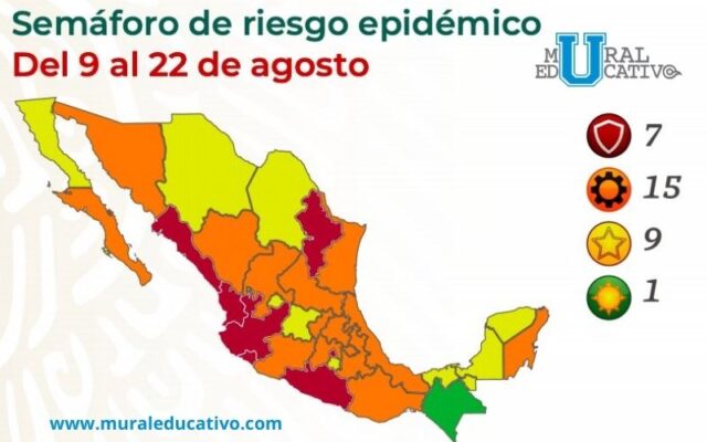 Regresan a nivel máximo de alerta 7 entidades, incluyendo la Ciudad de México
