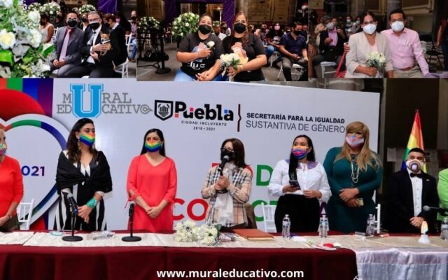 Ayuntamiento de Puebla realiza boda colectiva incluyente