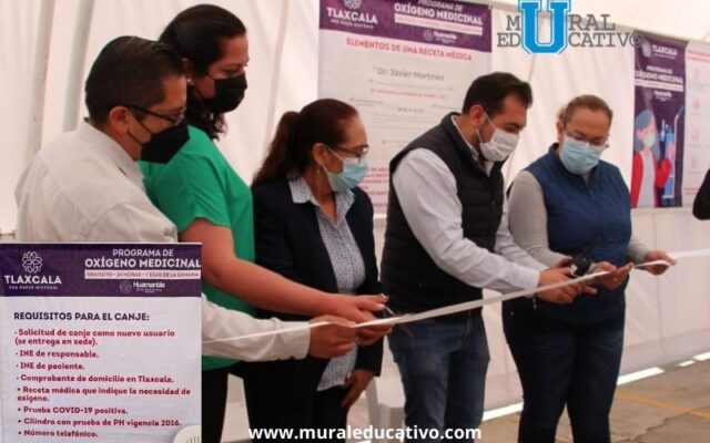 Inaugura presidente Municipal de Huamantla, Salvador Santos Cedillo Kioscos de Recarga De Oxígeno Gratuito