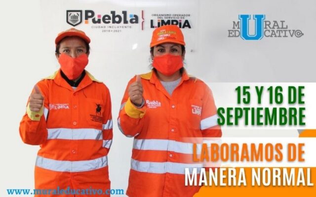 Habrá servicio de limpia durante festejo de Independencia en el municipio de Puebla