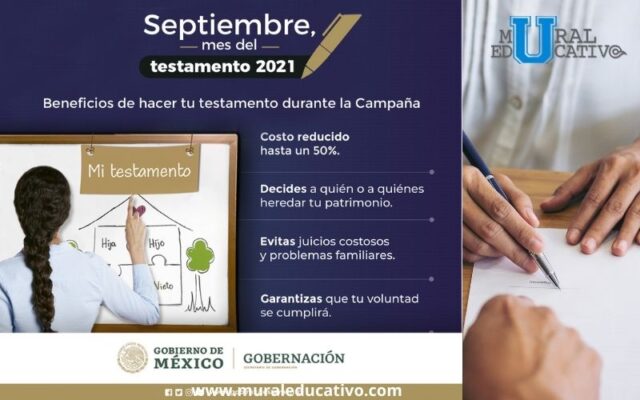 Septiembre es considerado como el mes del testamento y los mexicanos carecen de la cultura de prevención: UVM