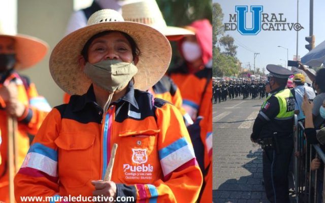 Mil Elementos De SSC Y 860 Trabajadores Del Ayuntamiento De Puebla Colaboraron a Mantener El Saldo Blanco Tras El Desfile Del 5 De mayo