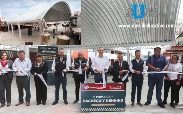 Entregó Pepe Chedraui techado escolar en la Primaria Pacheco y Henning