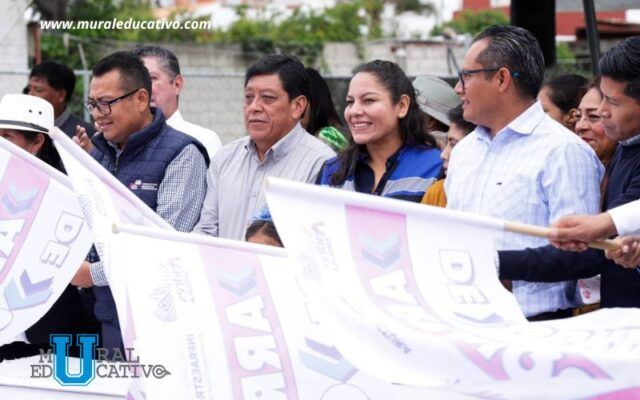 Inicia Lupita Cuautle obra de adoquinamiento en San Bernardino Tlaxcalancingo