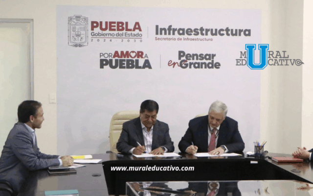 Secretaría de Infraestructura e ISSSTEP firman convenio para obra a favor de derechohabientes