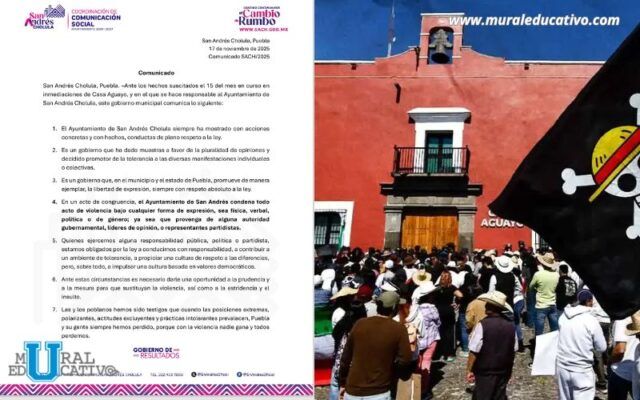 Ayuntamiento de San Andrés Cholula reitera el respeto a la Ley y la pluralidad de opiniones