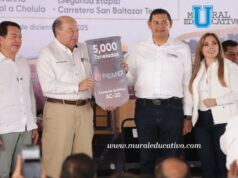 Por combate eficaz al huachicol, PEMEX aumenta donación de materiales para pavimentación en Puebla