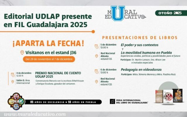 La UDLAP regresa a la Feria Internacional del Libro de Guadalajara para impulsar la creación literaria