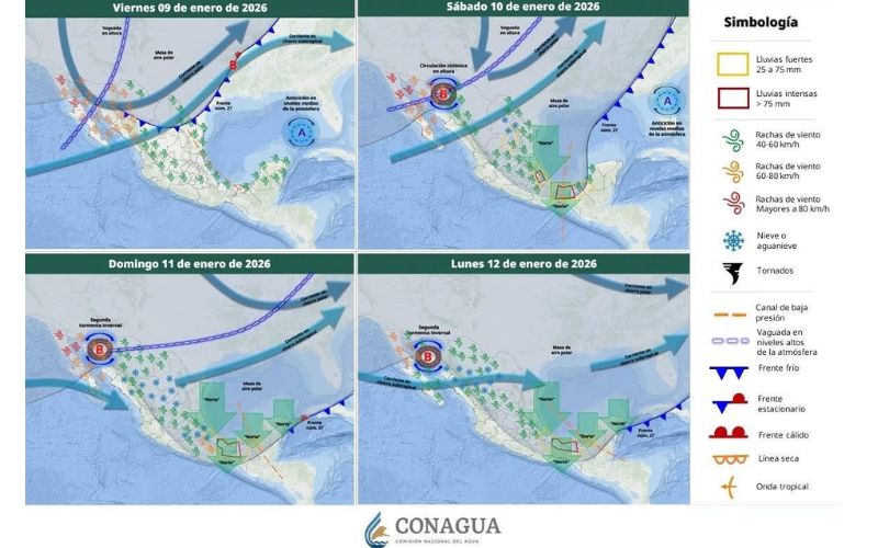 Gobierno de Puebla emite alerta por lluvias ante Frente Frío No. 27