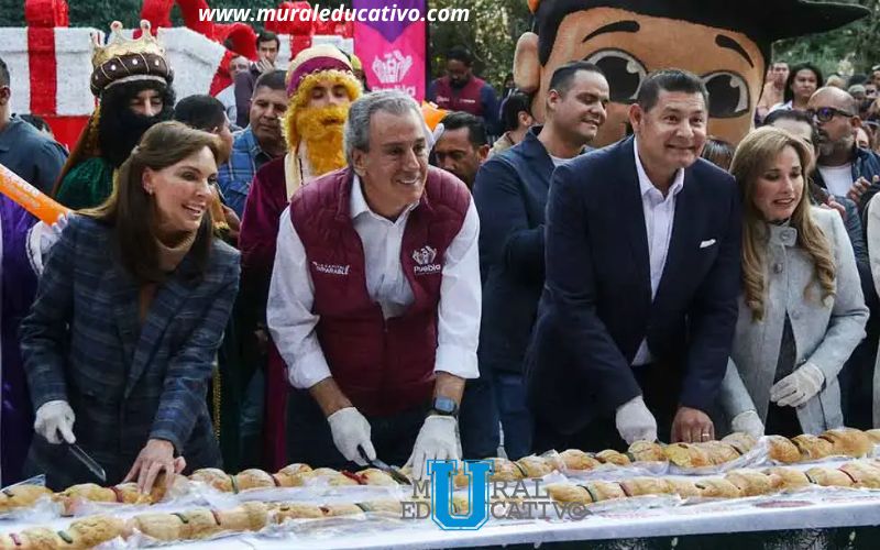 Puebla capital hace historia con la rosca de Reyes más grande del mundo