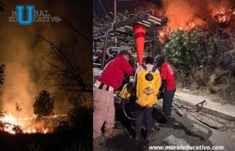Gobierno de San Pedro Cholula, atiende incendio en las laderas del Cerro Zapotecas
