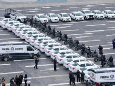 Armenta Mier encabeza la entrega de motocicletas, patrullas, ambulancias y helicópteros a institucione de seguridad