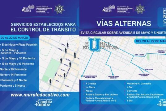 Implementa Policía de San Andrés Cholula operativo de seguridad por “Festival Equinoccio 2026”