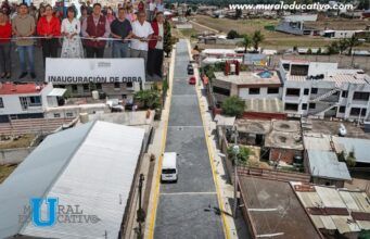 Entrega Omar Muñoz obra integral en San Lorenzo Almecatla