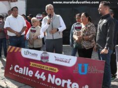 Encabeza Pepe Chedraui trabajos de rehabilitación vial en la colonia San Luis Gonzaga