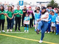 Impulsa Lupita Cuautle el deporte con la Copa San Andrés y la develación de balones monumentales