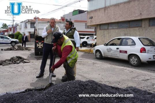 Supervisa Pepe Chedraui trabajos del programa “BacheAndo” Puebla en Villa Posadas