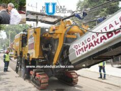 Supervisa Pepe Chedraui avances del Tren Capitalino de Pavimentación en bulevar Xonaca