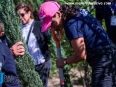 Realiza Lupita Cuautle jornada de reforestación en telesecundaria de la inspectoría Emiliano Zapata