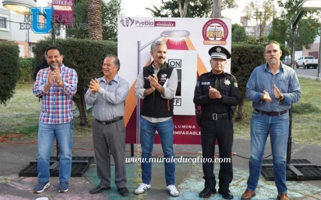 Con Puebla Brilla, Gobierno de Pepe Chedraui moderniza al 100 por ciento el alumbrado público en la colonia Reforma