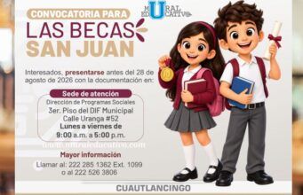 Gobierno de Cuautlancingo lanza convocatoria del programa Becas San Juan