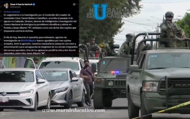 Detienen en Puebla a presunto implicado en homicidio de creador de contenido