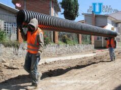 Avanza Gobierno de Pepe Chedraui con trabajos de rehabilitación vial en San Sebastián de Aparicio