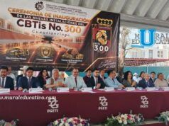 Se inauguran las nuevas instalaciones del CBTIs 300 en Cuautlancingo.