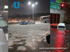 Fuerte lluvia acompañada de viento y granizo inundan el Outlet, calles y viviendas en Coronango, Cuautlancingo