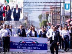 Encabeza Lupita Cuautle desfile cívico por CCXVI aniversario del inicio de la independencia