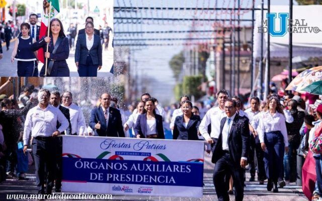 Encabeza Lupita Cuautle desfile cívico por CCXVI aniversario del inicio de la independencia