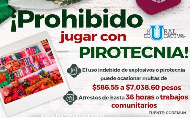 Gobierno de Pepe Chedraui refuerza medidas preventivas durante las Fiestas Patrias; exhorta a evitar el uso de pirotecnia